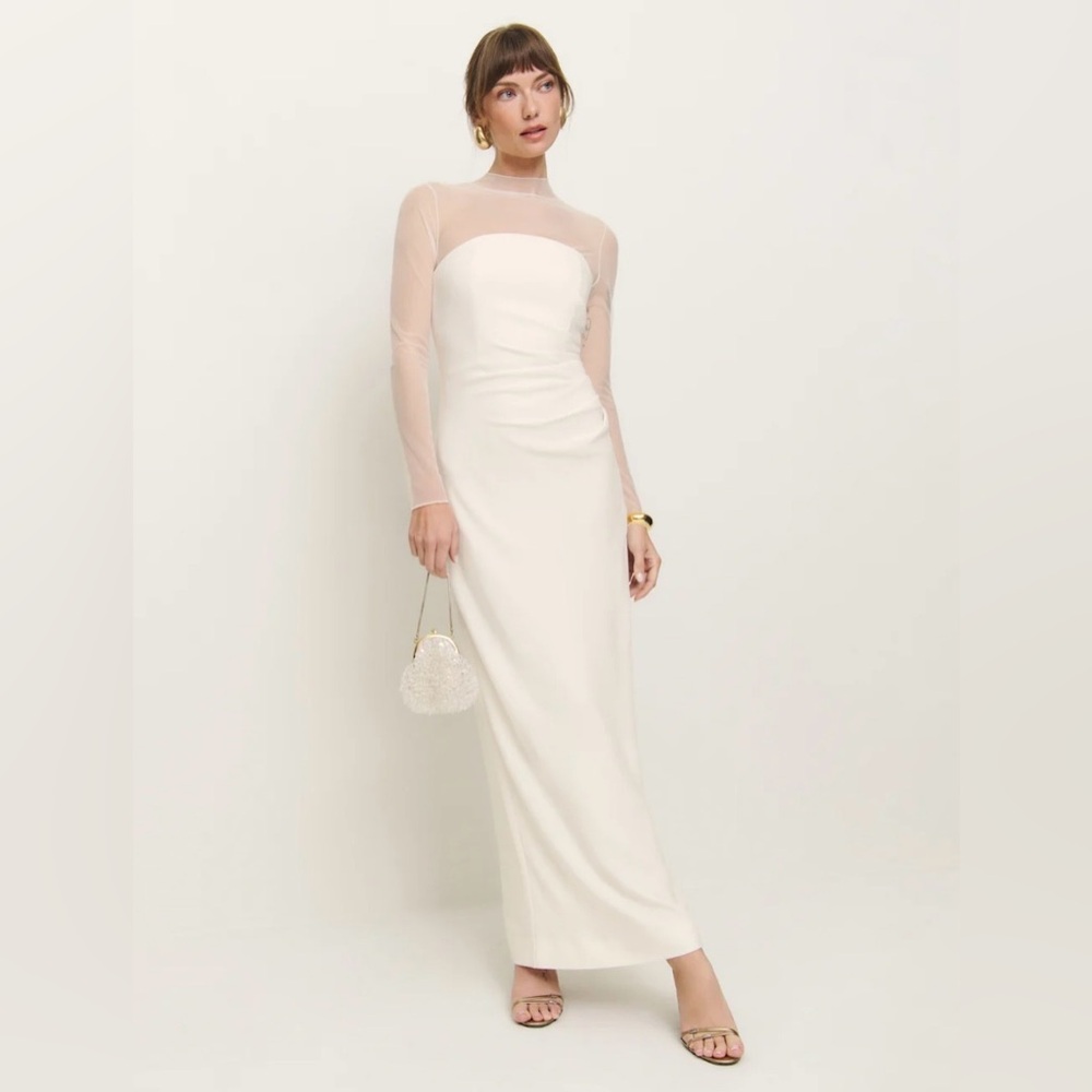 NWOT Reformation Adalia Dress Ivory - Size 0
